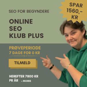 Online SEO klub plus spar 1560 kr